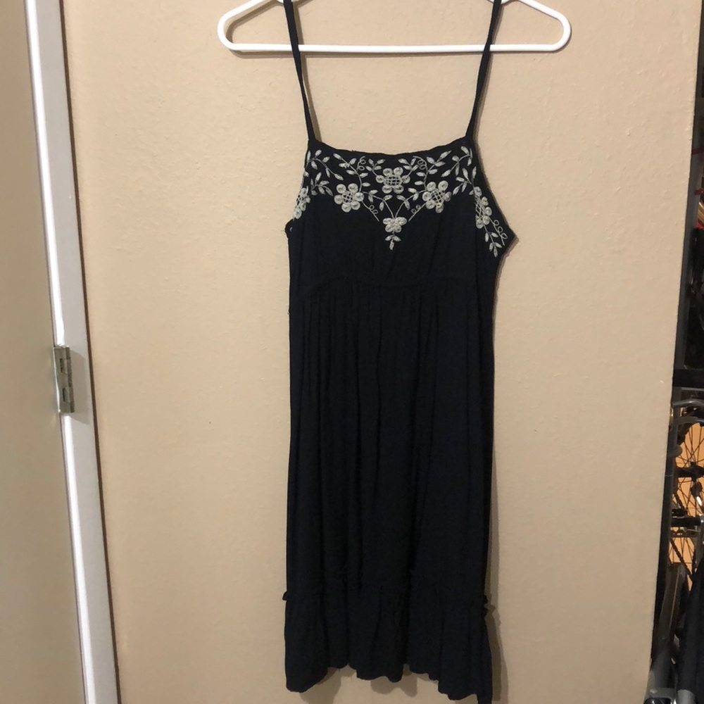 Black spaghetti strap dress